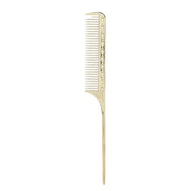 Peine de punta afilada de aluminio duradero, peine profesional de calidad de salón, herramienta portátil para peinar el cabello (dorado).             