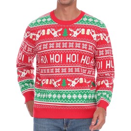 Roadbox Ugly Christmas Sweaters for Men 2024 - Unisex Women Funny Winter Holiday Christmas Pullover Sweatshirt for Couples