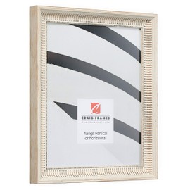 Craig Frames Luella, 20 x 24 Inch Ornate Picture Frame Matted to Display a 16 x 20 Inch Photo, Off-White