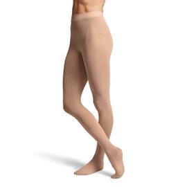 Bloch Dance Girls Contour Soft Footed Tights, Bloch Tan, Child-Large
