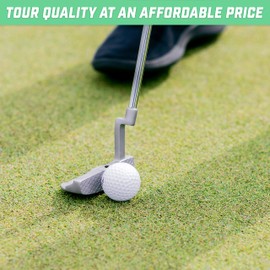 GoSports GS2 Tour Golf Putter – 34” Right-Handed Mallet Putter with Milled Face, Choose Oversized Fat Grip or Traditional Grip
