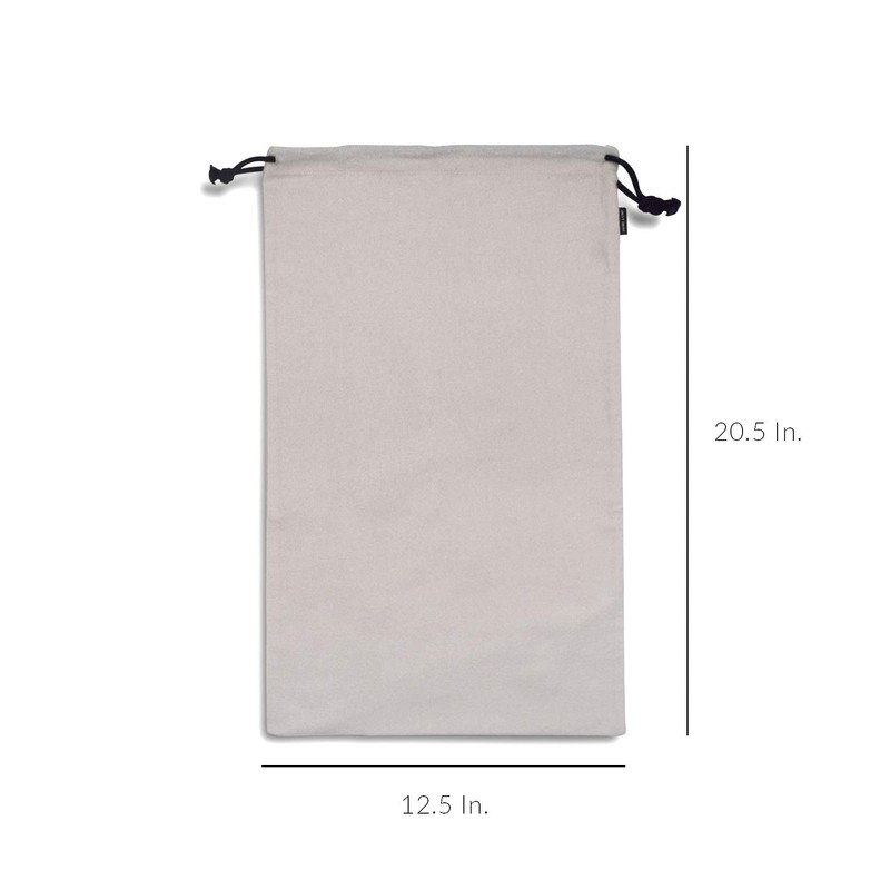 ZENPAC Cowboy Boot Bag, Beige Duster Flannel Pouch with Drawstring