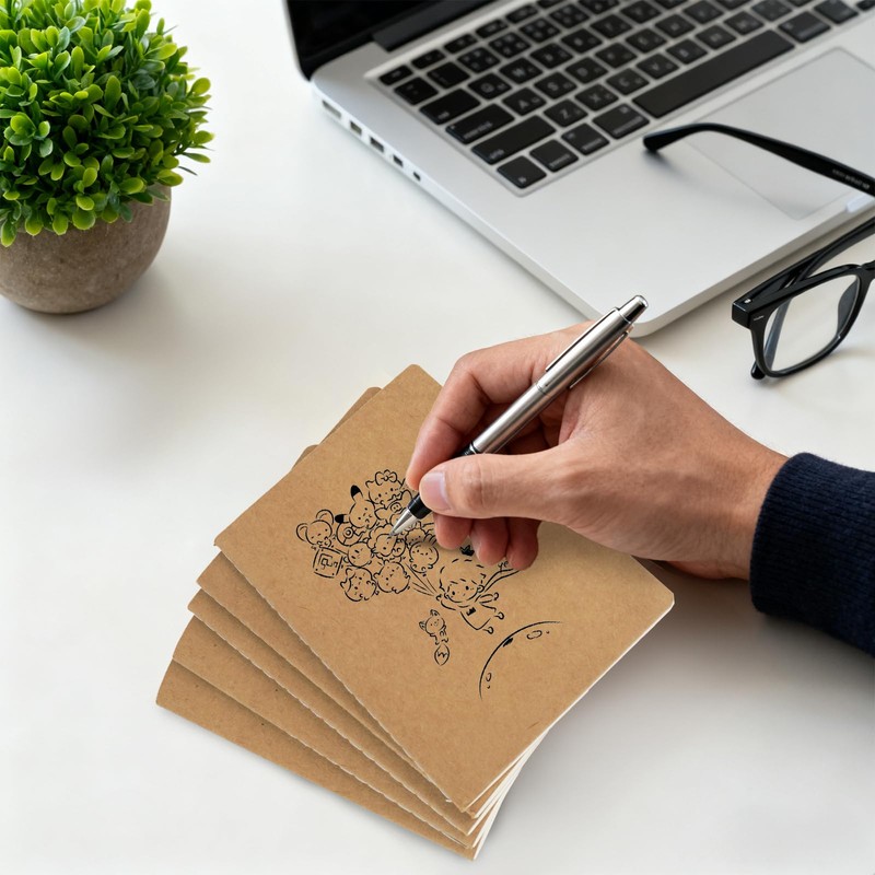 Notebook, Blank Set, Kraft Sewn Notebook, 64 Pages, 32 Sheets