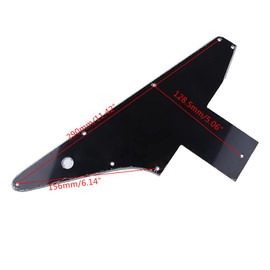 SUCHUANGUANG 3 Ply Guitar Pickguard Pickguard for Explorer for '76 Reissue, Black Metal Part