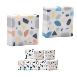 SIPLIV 32 Pieces Terrazzo Pattern Erasers Cute Pink Erasers Novelty Erasers for Art Drawing School Office - Terrazzo Pattern