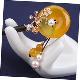 SAFIGLE Retro Style Wooden Hairpin for Women Decorative Elegant Hair Accessory with Tassel Design Classic Chinese Headdress for Charming Bun Hairstyles and Special Occasions