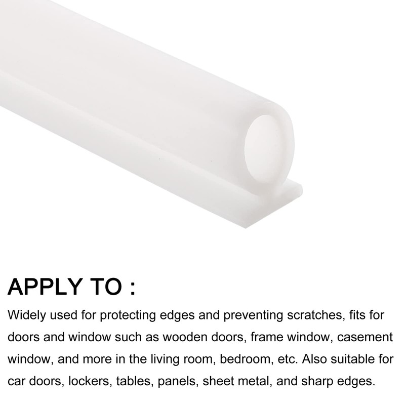 METALLIXITY Bulb Type Window Weatherstrip (7mmx5Meter) 1Pcs, Silicone T-Slot Mount