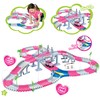 168 PCS Pink Magic Bendable Race Track Toy, Snap Together