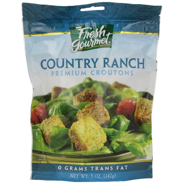 Fresh Gourmet Premium Croutons, Country Ranch, 5 Ounce (Pack of 6)