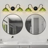 sunkryster Black Bathroom Vanity Light, 2-Light Vanity Light with Floral