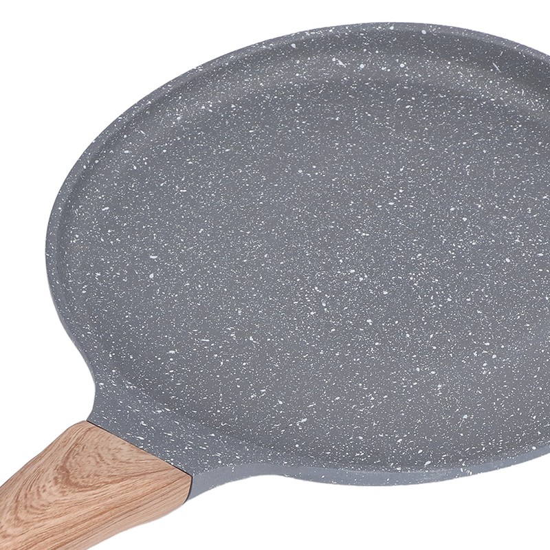 Flat Bottomed Pancake Pan Grey Aluminum Alloy Cooking Pan Non