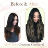 Easyouth Extensiones Cabello Humano 14in Ombre Negro Que Se Desv