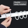 Qulable 24 pcs Shower Curtain Rings Plastic Curtain C Rings