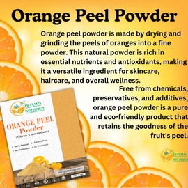Herbs Botanica Orange Peel Powder 100% Pure & Natural Orange Powder for Skin Care, DIY Face Masks, Hair Care & Culinary Use Finely Ground Orange Zest & Peel Spice 2 oz Resealable Pack