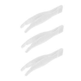 GLEAVI Pack of 6 Tray Scale Tweezers Chemistry Laboratory Equipment Experiment Scale Tweezers Made of Plastic Tweezers Palette Scales Tweezers Laboratory Tweezers Balance Supplies Plastic White