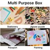 SUQ 4PCS File Storage Box, A4 File Portable Project Case,