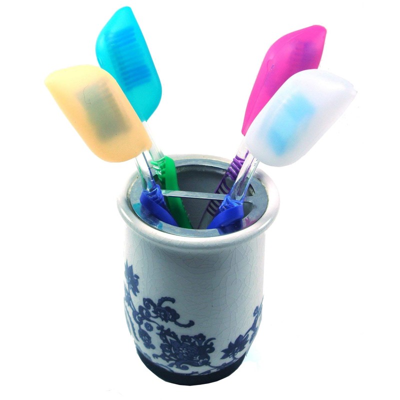 V-TOP 6 Pack Toothbrush Covers, Silicone Electric Toothbrush Cover Cap,