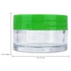 Beauticom 12 Pieces 20G/20ML Round Clear Jars with GREEN Lids