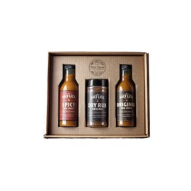 Salt Lick BBQ Sauce and Dry Rub Gift Pack - Driftwood Texas BBQ Sauces and Seasoning Set Original Dry Rub, Original and Spicy BBQ Sauce