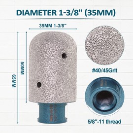 MINLAYCUT Diamond Finger Bit 35mm Granite Milling Bit for Enlarging and Shaping or Round Bevel Existing Holes in Porcelain Hard Ceramic Granite and Marble