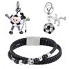 Soccer Gift Set for Kid Boy, Soccer Plush Keychain Bracelets Keychain Backpacks Charm Keychains Hanging Bag Key Ring Soccer Gifts for Men Women Boys Girls