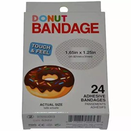 BioSwiss Donut Fun Bandages Novelty (2 Boxes of 24 Bandages) for Kids BioSwiss