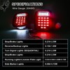 Wodvyss 38 LED Black Lens Tail Lights for Jeep Wrangler