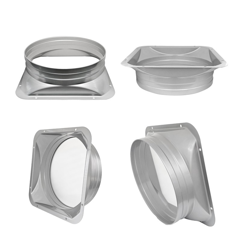 bociloy 8 Inch Duct Connector Flange, Metal Straight Pipe Flange