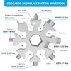 18-in-1 Snowflake Multi Tool, Portable Stainless Multi-Tool, Compact Snowflake Tool