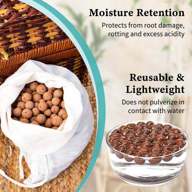Legigo 15 LB Organic Leca Clay Pebbles for Plants, 4mm-16mm