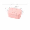 Walquicks 4 Pcs Travel Plastic Soap Box, Smiling Face Holder