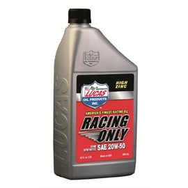 Lucas Oil 10306 Racing Only Semi-Synthetic SAE 20W-50 Engine Oil - 1 Quart (Pack of 6)