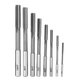8-Piece Tension Reamer, H7 Reamer Mer 3-10 mm Hole Reamer High Speed Steel Reamer, High Accuracy Straight Shank Reaming Tool Accessories