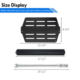 Grillflame Genesis 300 E310 Flavorizer Bars Heat Deflectors Burner Tubes Replacement Parts for Weber Genesis Grill Parts E-310 S-310 CE-310 CEP-310 E-320 S-320 EP-320 E-330 S-330 CE-330 7621 7620