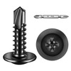 Mywish (300Pcs) #8×3/4" Black Self Tapping Screws for Metal, 410