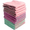 Roellgs Dish Cloths 15 Pack,Super Absorbent Coral Fleece Kitchen Cloth