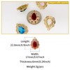 Teardrop Zirconia Crystal Gold Plated Alloy Waterdrop Charms for Jewelry