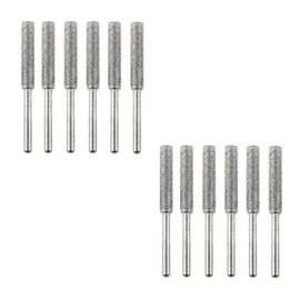 TopHomer 12PCS Diamond Chainsaw Bits Chainsaw Grinder Sharpening for Chainsaw Stone Carving Jadeite Glass Ceramic Metal Polishing Silver