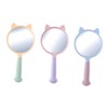 IWOWHERO 3pcs Handheld Cosmetic Mirrors with Cat Claw Handle Portable