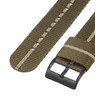 HARFINGTON Brown Khaki Nylon Watch Band 24mm Width Premium Nylon