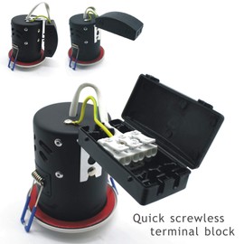 sanlumia 2 X LED Fire Rated Downlight Can GU10 Recessed Ceiling Twist & Lock Interchangeable Tilted Downlight IP20 White