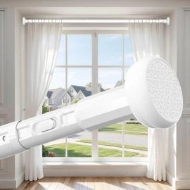 ZYKORT Heavy Duty Tension Curtain Rod No Drilling,Adjustable 39-173In,White