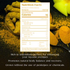 Organic Turmeric Curcumin Powder, Curcuma Longa Supplement, Great for Teas, Spices & Smoothies, Rich in Antioxidants by Organic Pharmacist