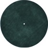 Genuine Leather Turntable Platter Mat - Forest Green Suede