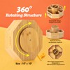 TIKSPCAE 360° Rotating Art Supply Organizer, Holds 750+ Pencils, Bamboo