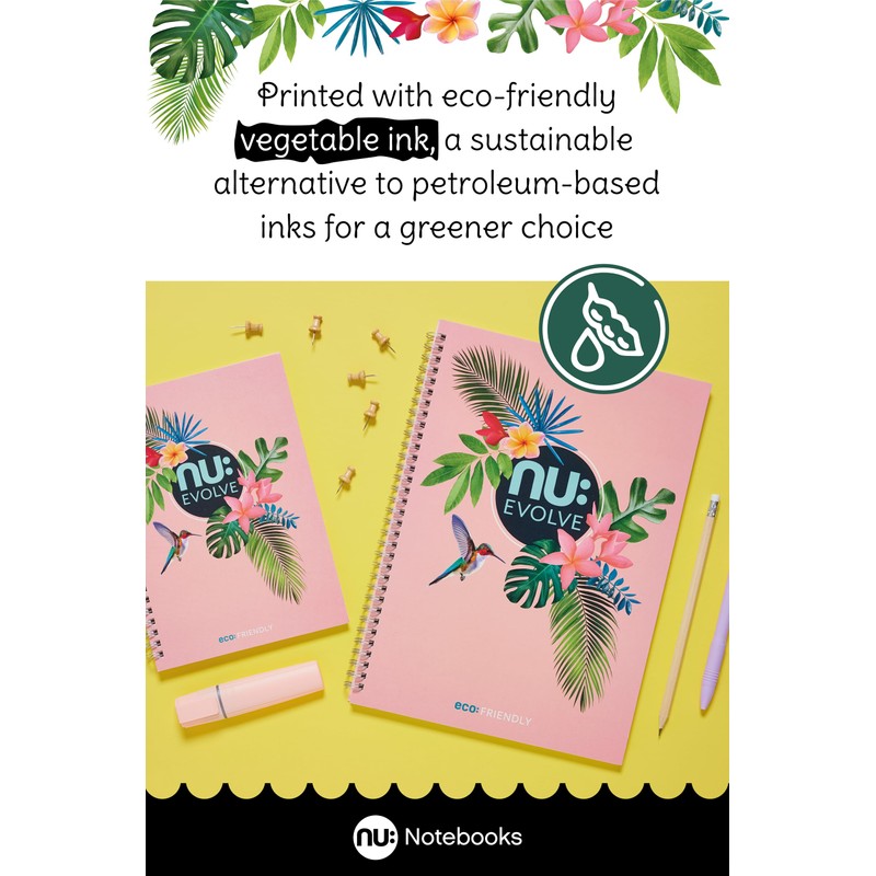 nu: Notebooks | Evolve Tropical Range | Recycled A4 Notebook