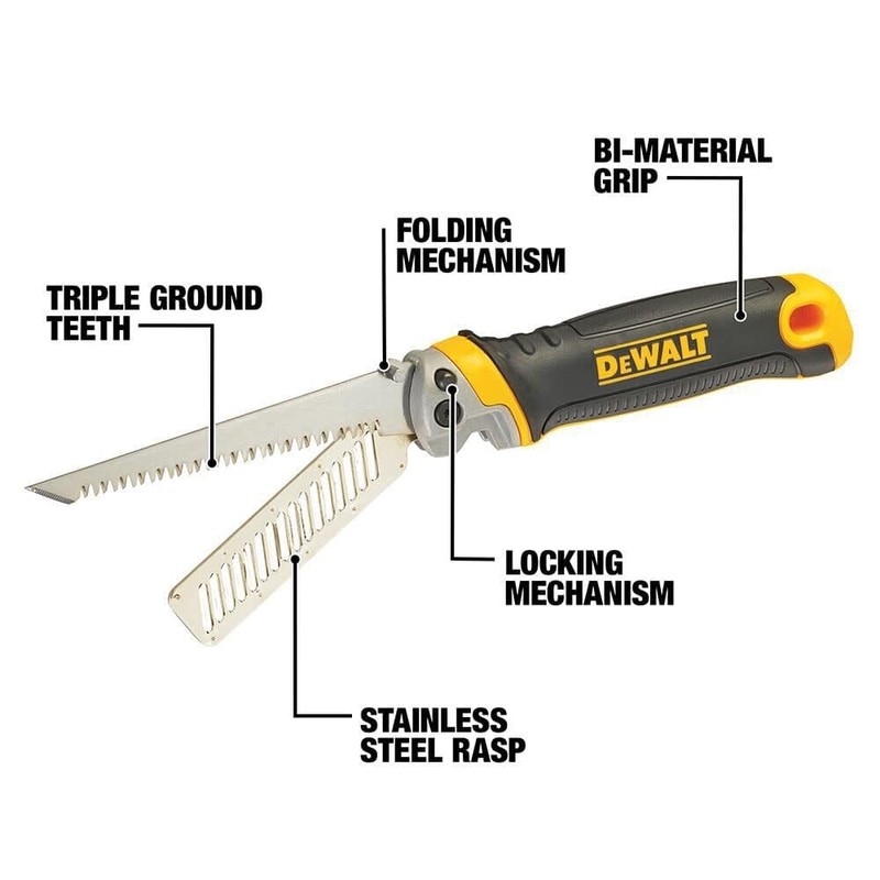 DeWalt DWHT20123 10-1/2" 8 TPI 2-in-1 Triple Ground Teeth Folding