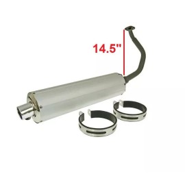 PCC GY6 125~150cc Exhaust Pipe Muffler FOR Chinese Scooters OD: 113mm EX25