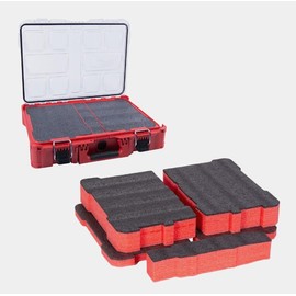 Econo Foam Inserts- Fits Milwaukee Packout ™ 48-22-8430 (5 Piece Foam Kit) Black/Red