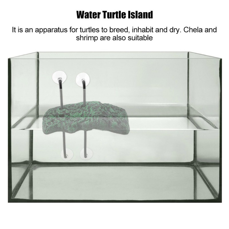 Automatic Water Turtle Basking Floating Island with Suction Cup for